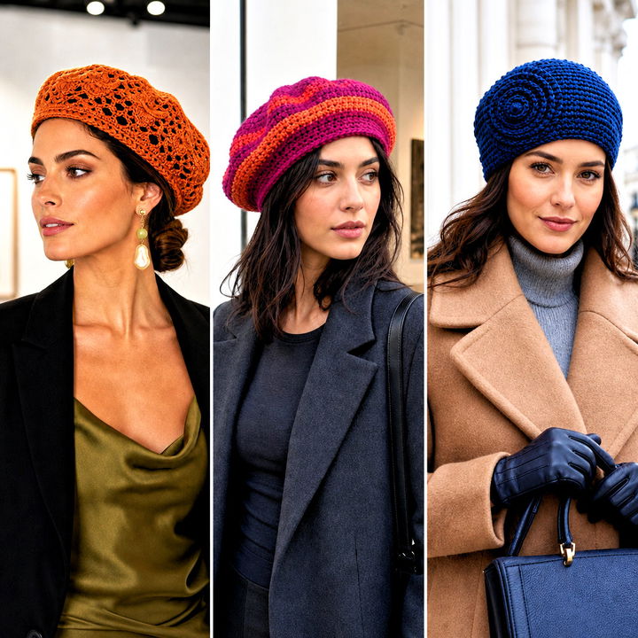 20 Crochet Beret Hat Outfit Ideas for Chic Everyday Style