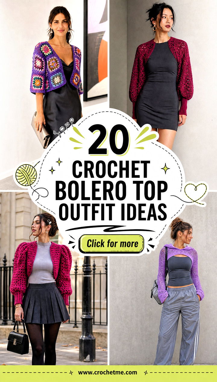 20 crochet bolero top outfit ideas - 20 crochet bolero top outfit ideas