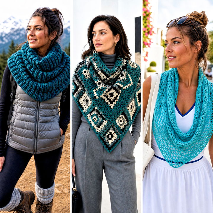 20 Crochet Cowl Shawl Outfit Ideas for Chic Cold-Weather Style