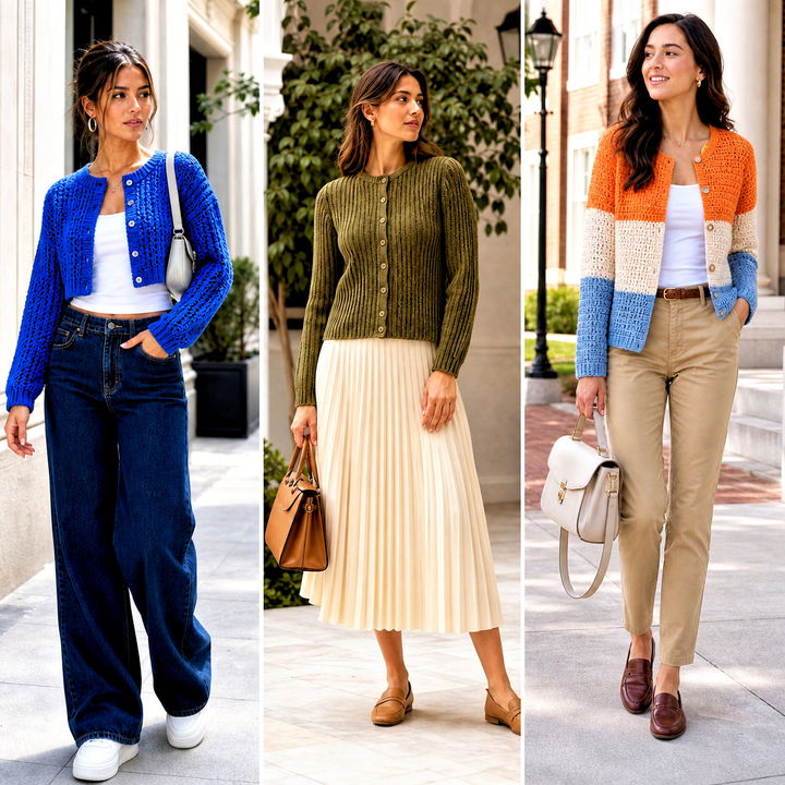 20 Crochet Crew Neck Cardigan Outfit Ideas for Modern Layering