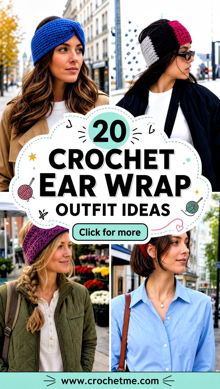 20 crochet ear wrap outfit ideas - 20 crochet ear wrap outfit ideas