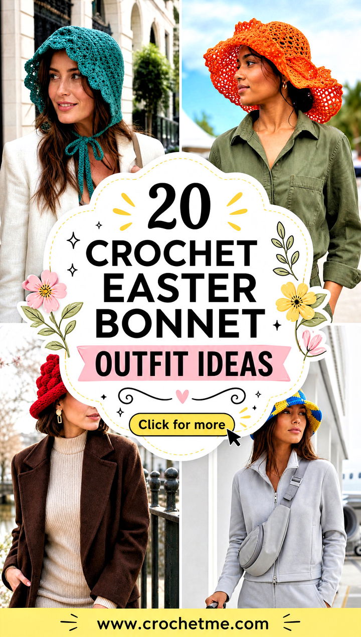 20 crochet easter bonnet outfit ideas - 20 crochet easter bonnet outfit ideas