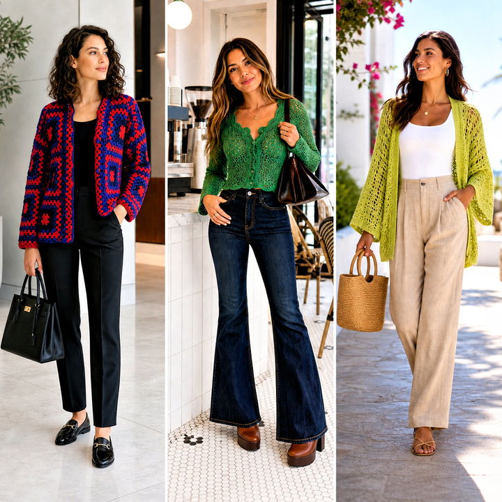 20 Crochet for Ladies Cardigans Outfit Ideas for Chic Layers