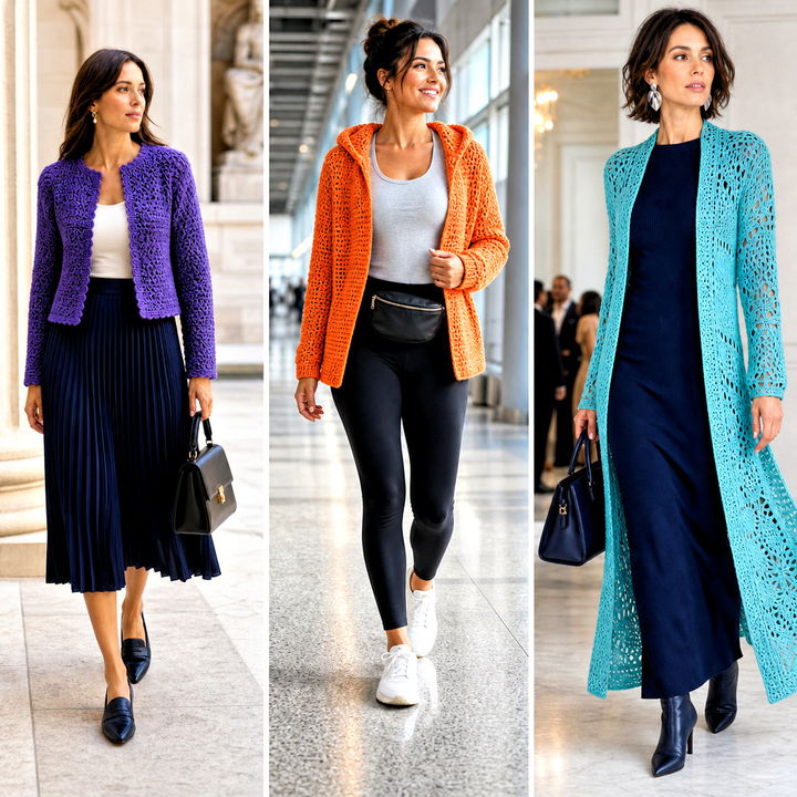 20 Crochet Jacket for Ladies Outfit Ideas for Chic Layers