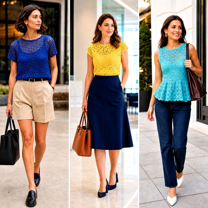20 Crochet Lace Summer Top Outfit Ideas for Sunny Beach Days