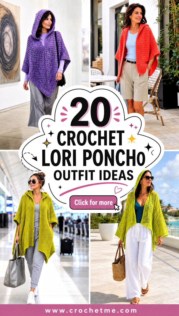 20 crochet lori poncho outfit ideas - 20 crochet lori poncho outfit ideas