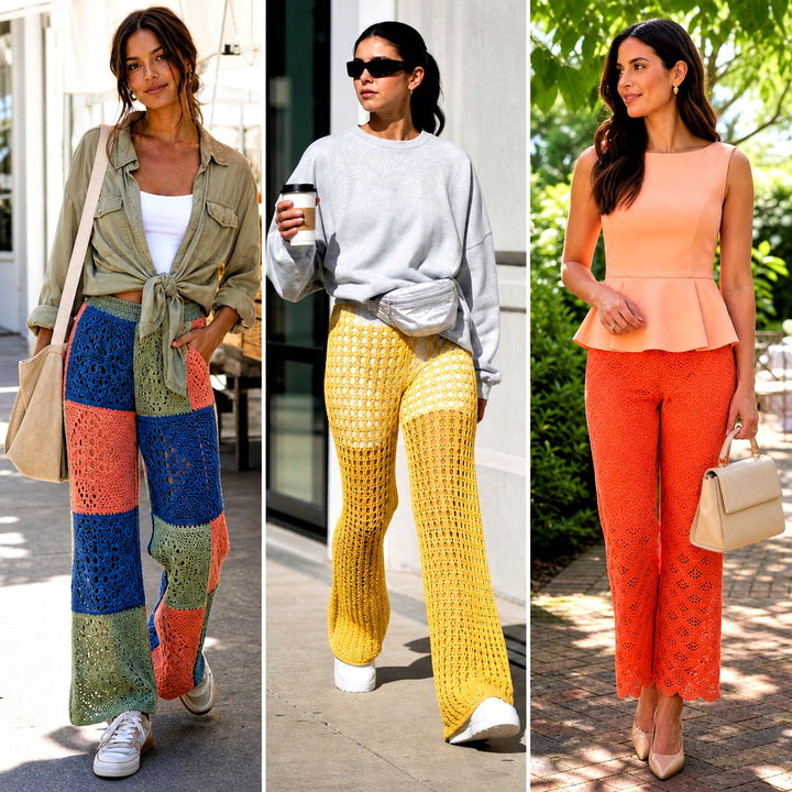 20 Crochet Pants Women Outfit Ideas for Bold Everyday Style