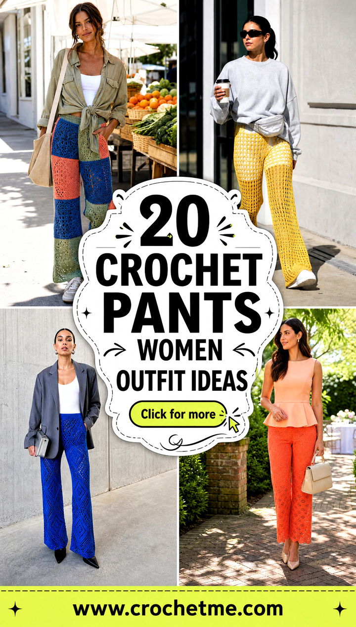 20 crochet pants women outfit ideas - 20 crochet pants women outfit ideas