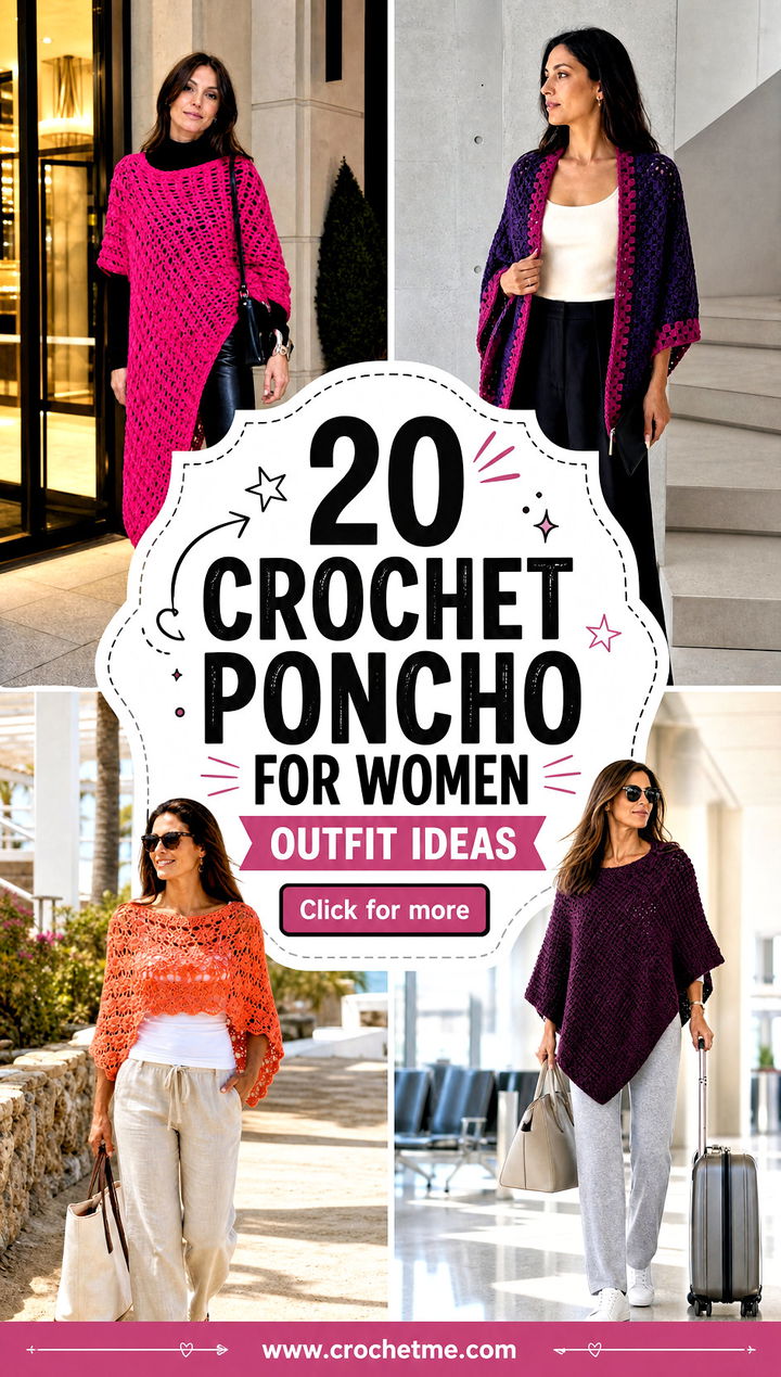 20 crochet poncho for women outfit ideas - 20 crochet poncho for women outfit ideas