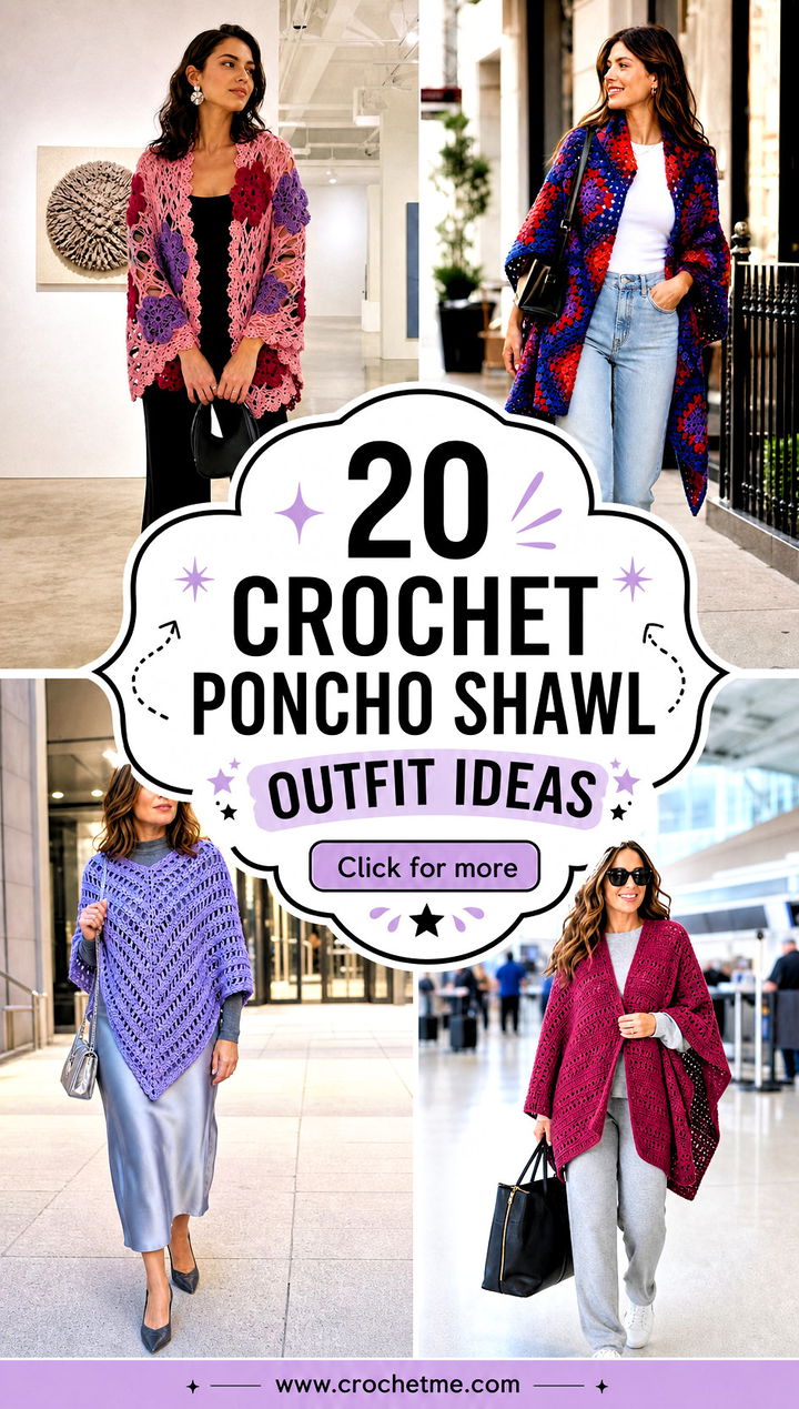 20 crochet poncho shawl outfit ideas - 20 crochet poncho shawl outfit ideas