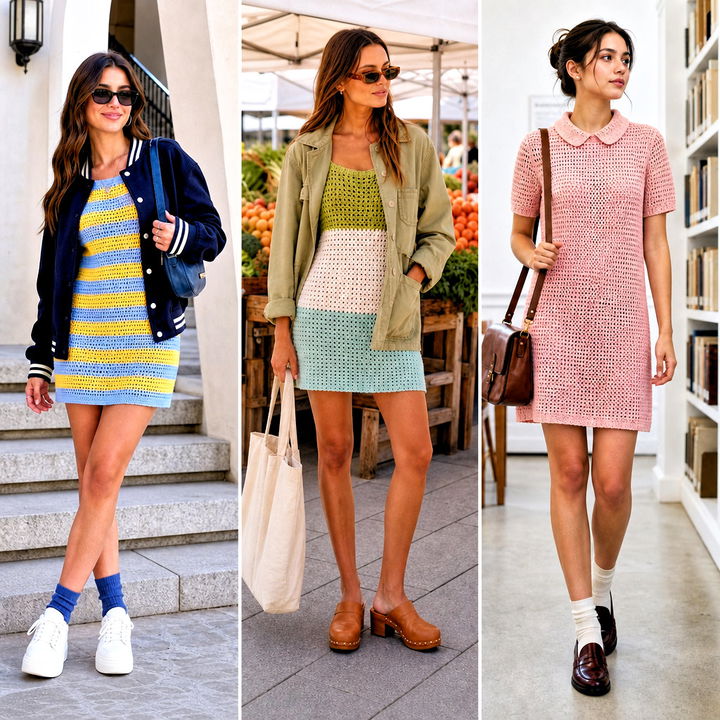 20 Crochet Shift Dress Outfit Ideas for Breezy Summer Style