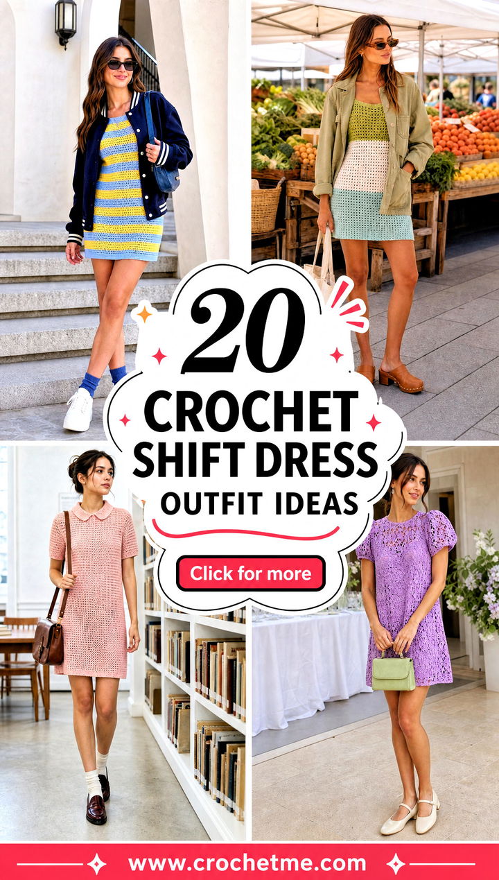 20 crochet shift dress outfit ideas - 20 crochet shift dress outfit ideas