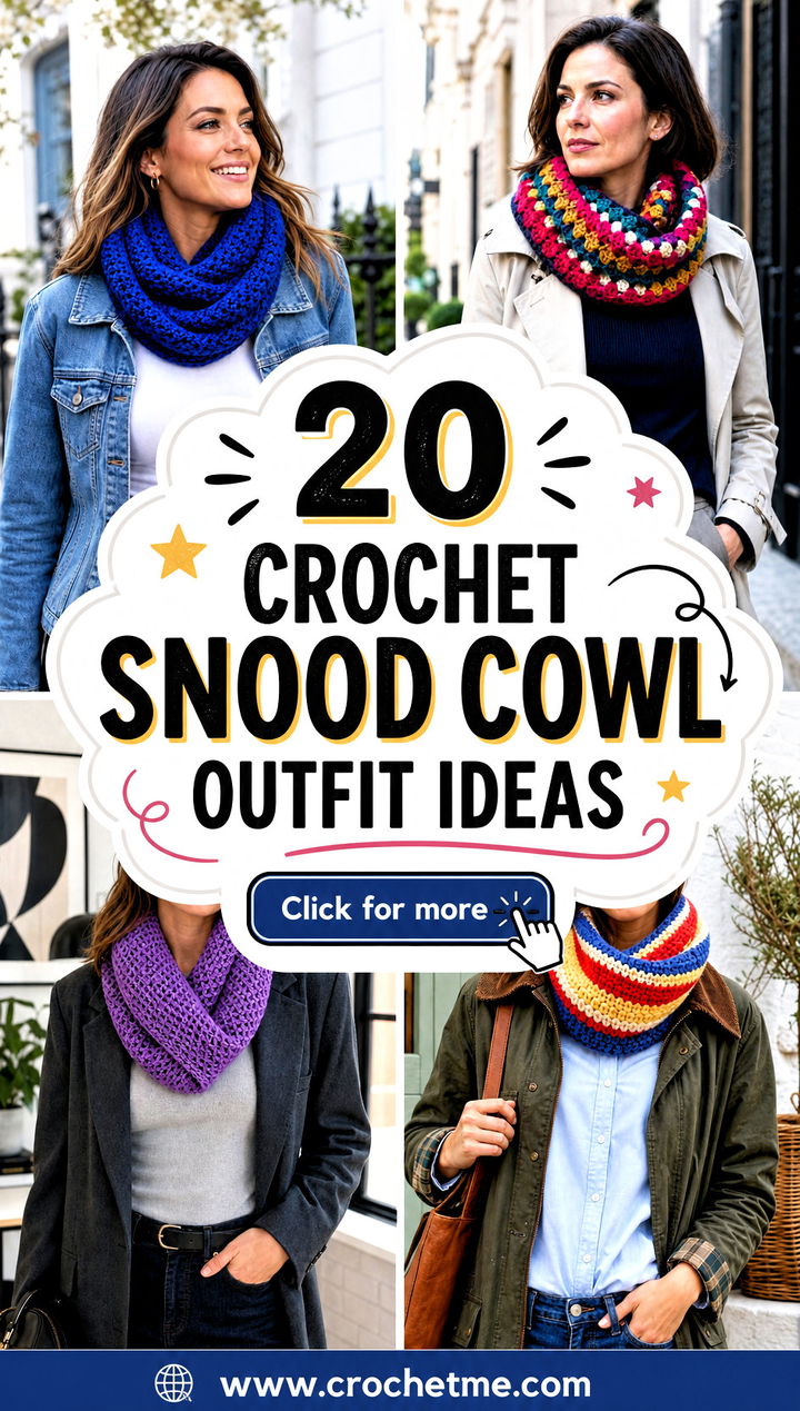 20 crochet snood cowl outfit ideas - 20 crochet snood cowl outfit ideas