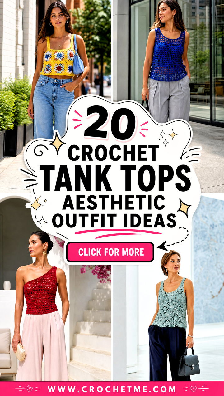 20 crochet tank tops aesthetic outfit ideas - 20 crochet tank tops aesthetic outfit ideas