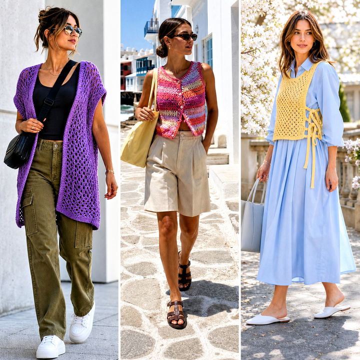 20 Crochet Vest Outfit Aesthetic Outfit Ideas for Cool Layers
