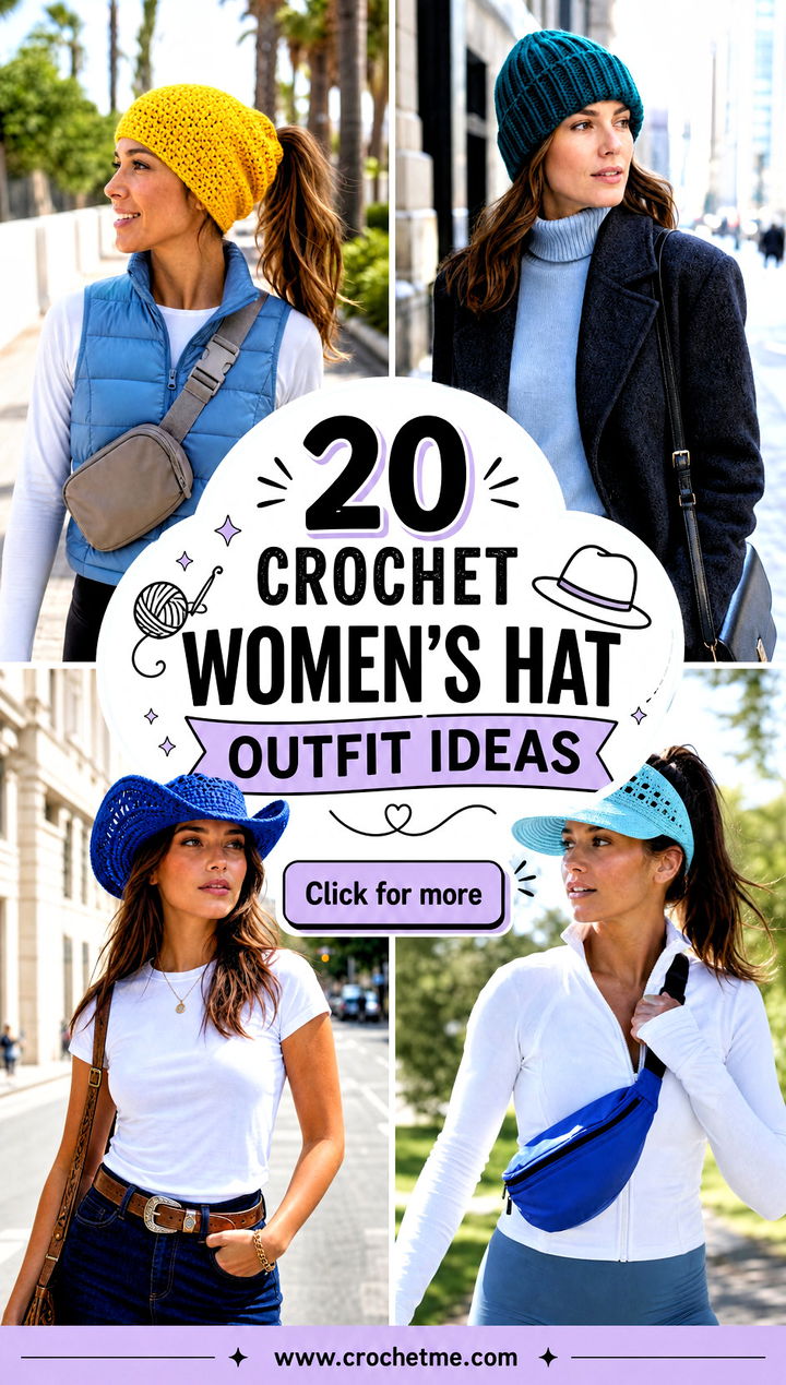 20 crochet womens hat outfit ideas - 20 crochet women’s hat outfit ideas