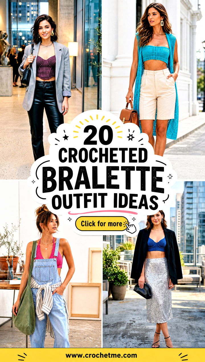 20 crocheted bralette outfit ideas - 20 crocheted bralette outfit ideas