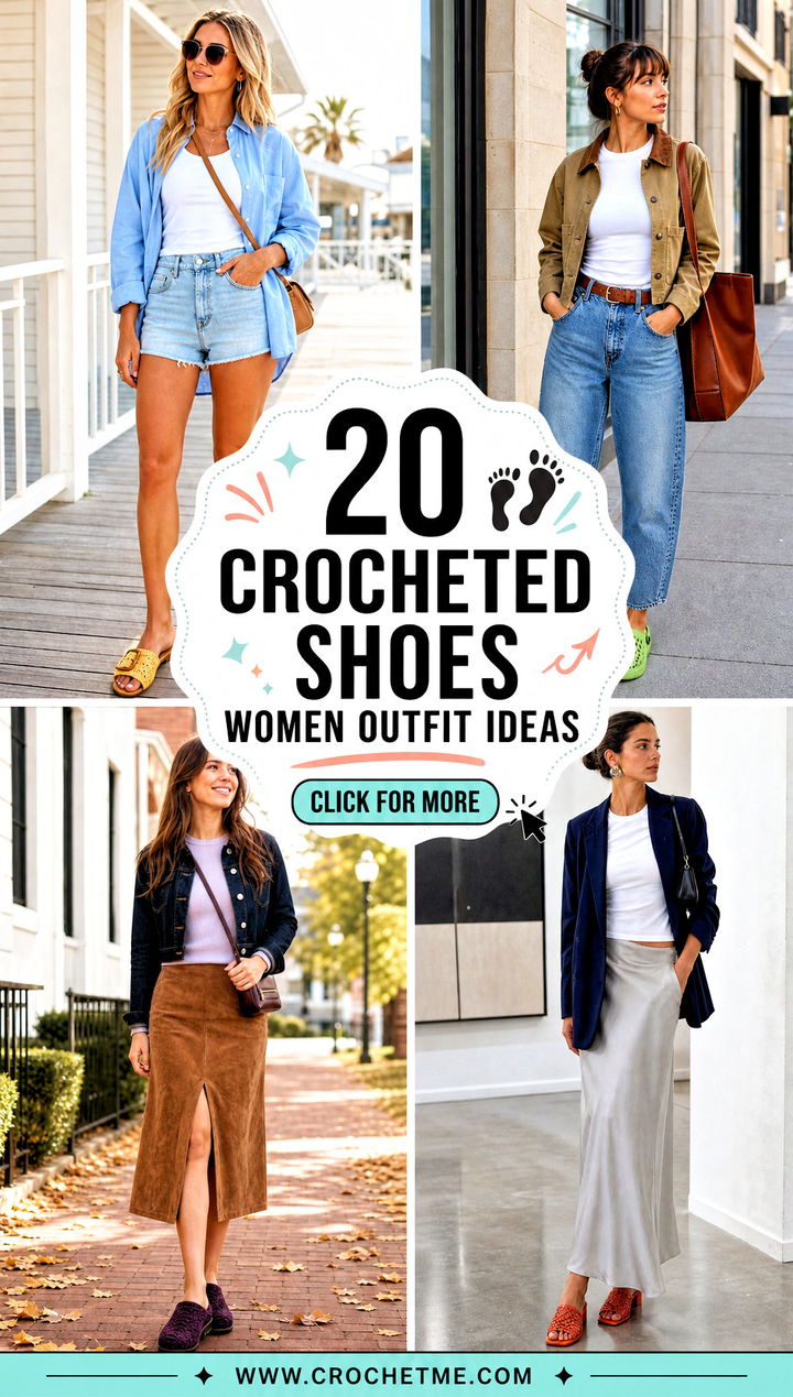 20 crocheted shoes women outfit ideas - 20 crocheted shoes women outfit ideas