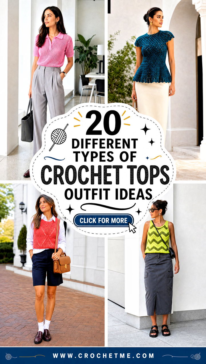 20 different types of crochet tops outfit ideas - 20 different types of crochet tops outfit ideas