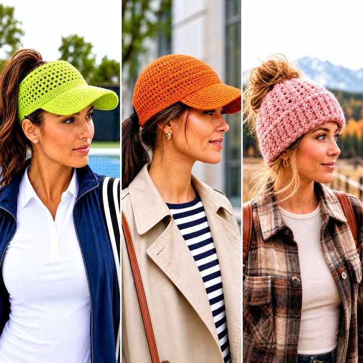 20 Easy Crochet Ponytail Hat Outfit Ideas for Busy Days