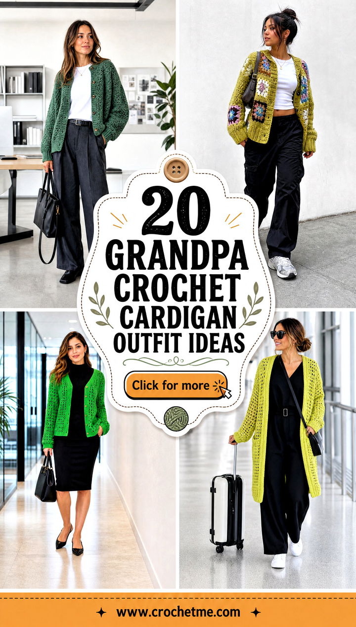 20 grandpa crochet cardigan outfit ideas - 20 grandpa crochet cardigan outfit ideas