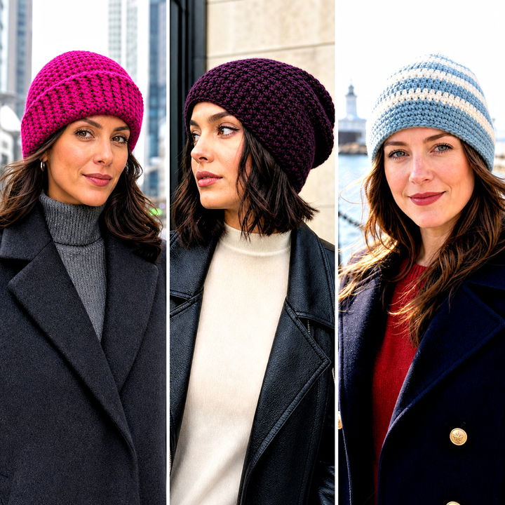 20 HDC Crochet Beanie Outfit Ideas for Cozy Street Style