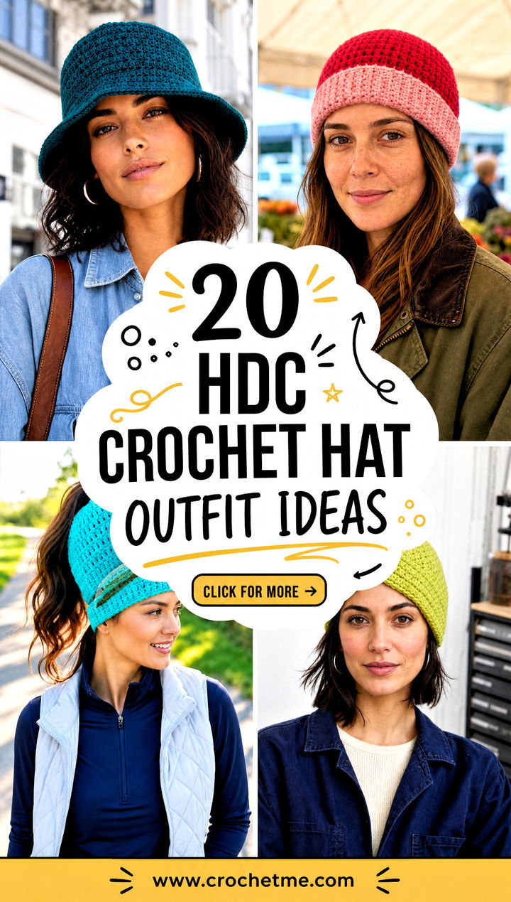 20 hdc crochet hat outfit ideas - 20 hdc crochet hat outfit ideas