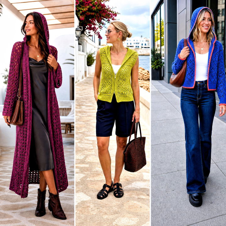 20 Hexi Crochet Hoodie Outfit Ideas for Cool-Weather Style