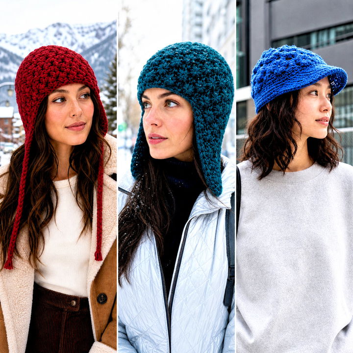 20 Jasmine Stitch Crochet Hat Outfit Ideas for Cozy Style