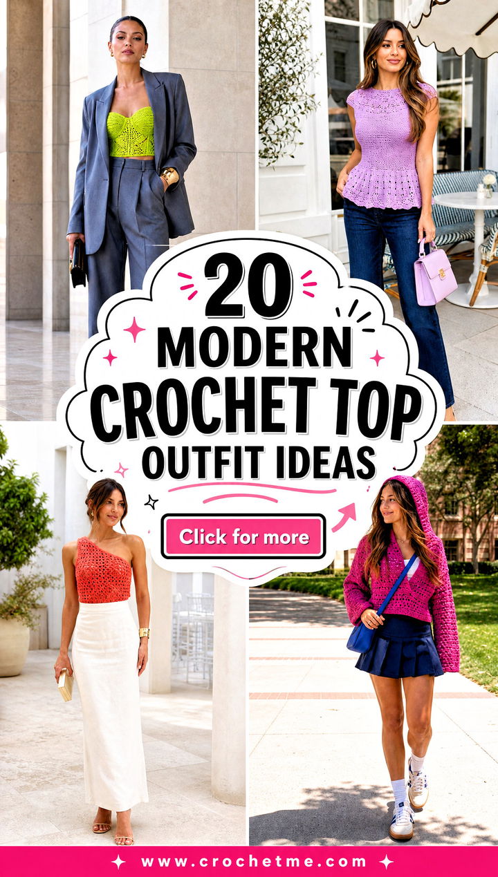 20 modern crochet top outfit ideas - 20 modern crochet top outfit ideas