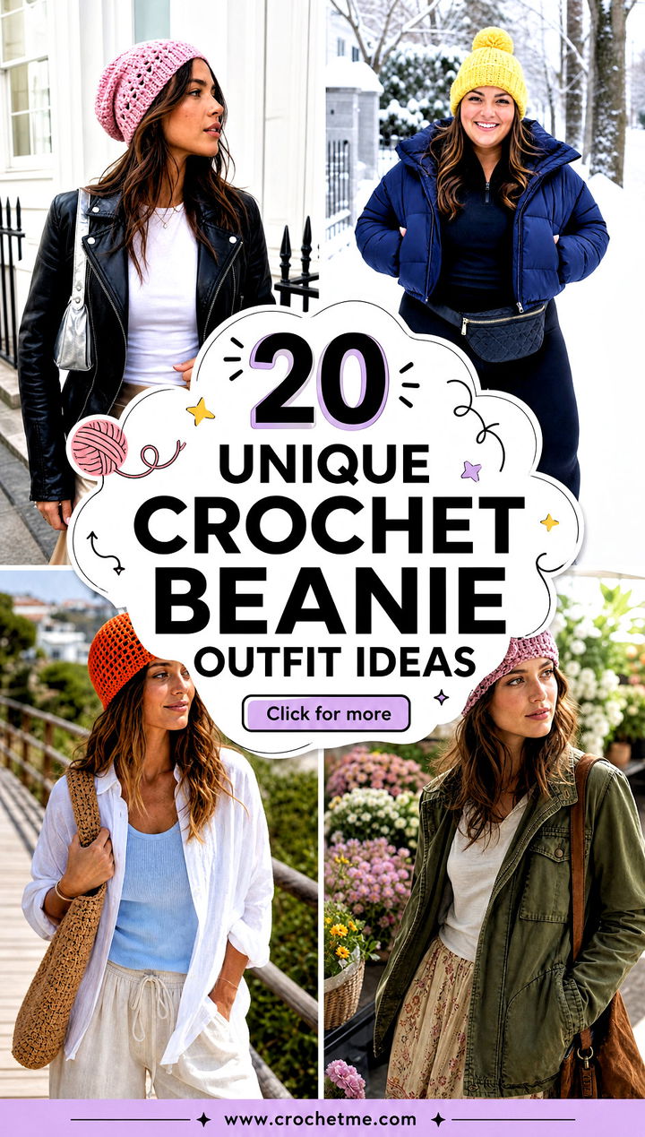 20 unique crochet beanie outfit ideas - 20 unique crochet beanie outfit ideas