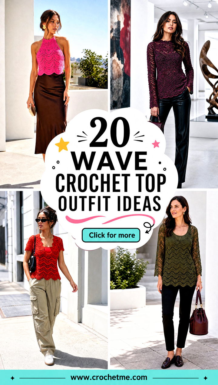 20 wave crochet top outfit ideas - 20 wave crochet top outfit ideas