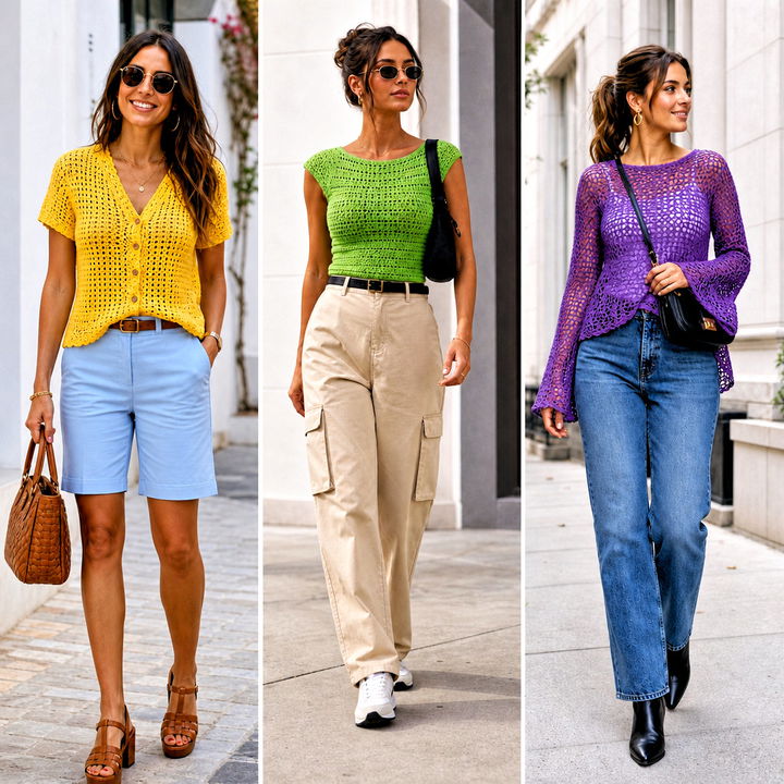 25 70s Inspired Crochet Top Outfit Ideas for Retro Looks