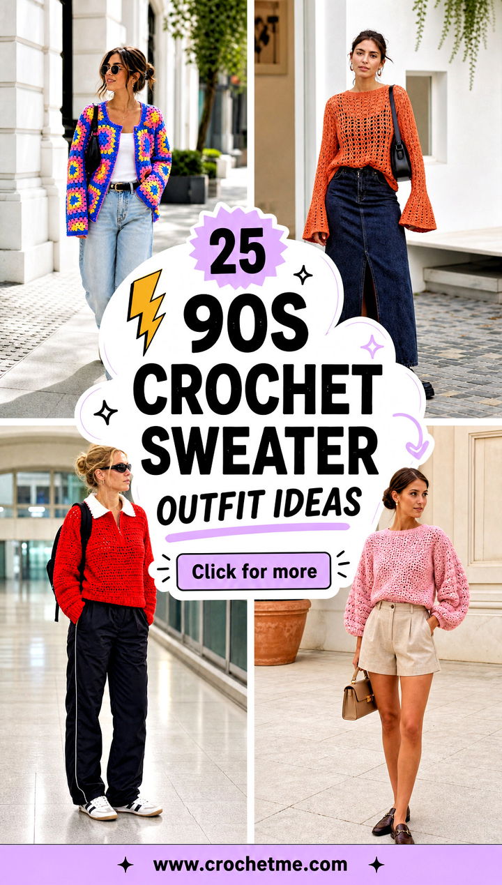 25 90s crochet sweater outfit ideas - 25 90s crochet sweater outfit ideas