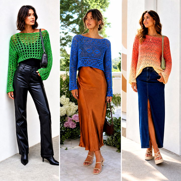 25 Boatneck Crochet Sweater Outfit Ideas for Elegant Style