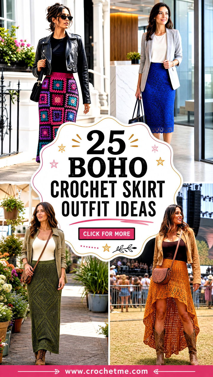 25 Boho Crochet Skirt outfit ideas - 25 Boho Crochet Skirt outfit ideas