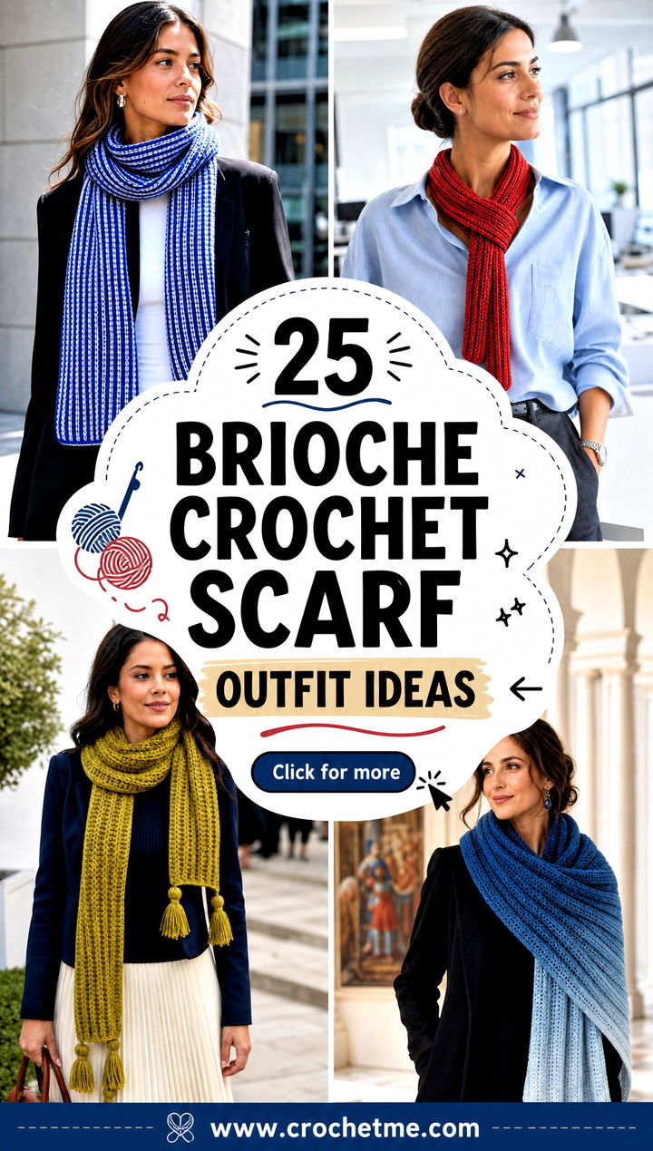 25 Brioche Crochet Scarf outfit ideas - 25 Brioche Crochet Scarf outfit ideas