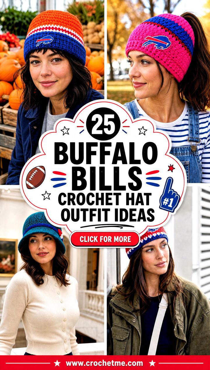 25 Buffalo Bills Crochet Hat outfit ideas - 25 Buffalo Bills Crochet Hat outfit ideas