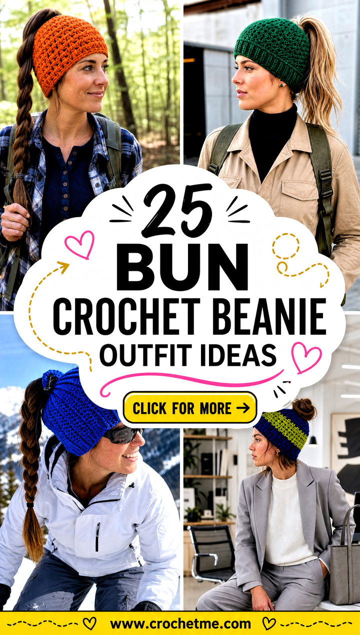 25 Bun Crochet Beanie outfit ideas - 25 Bun Crochet Beanie outfit ideas