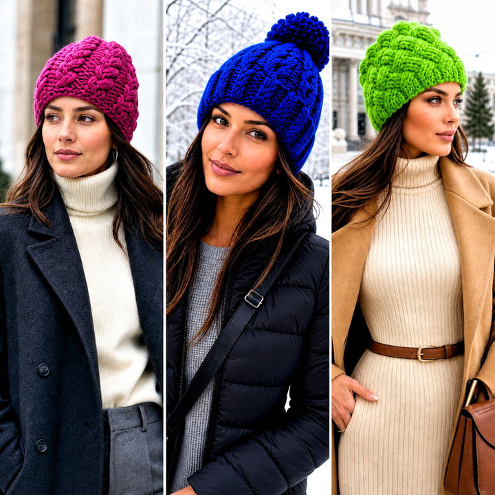 25 Cable Crochet Hat Outfit Ideas for Cozy Winter Style