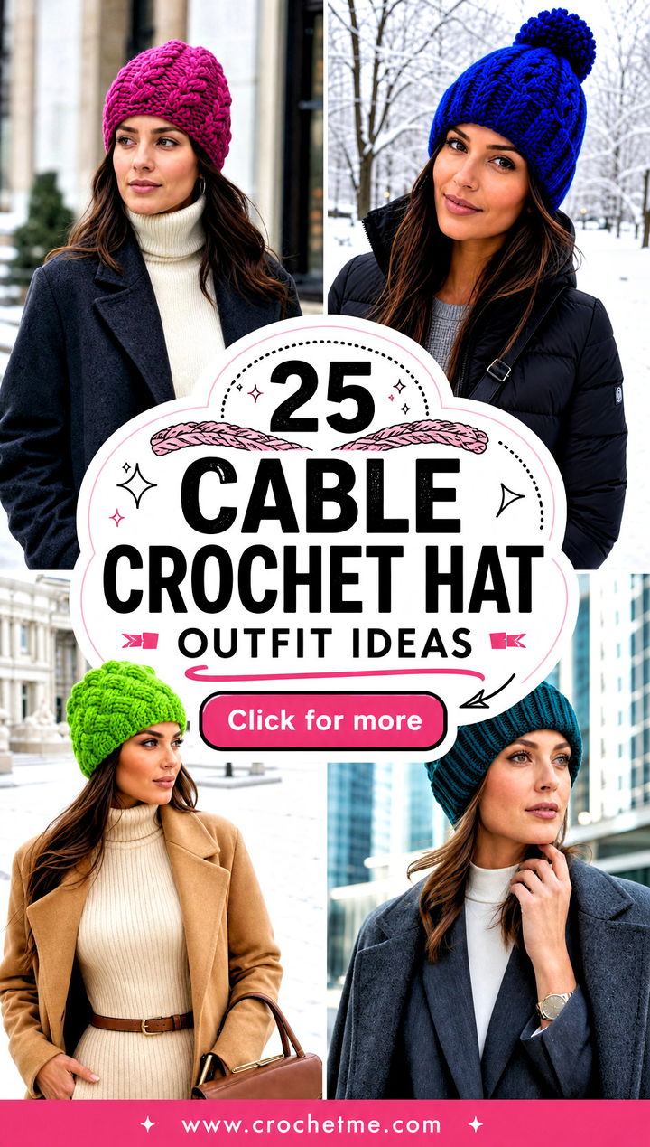 25 Cable Crochet Hat outfit ideas - 25 Cable Crochet Hat outfit ideas