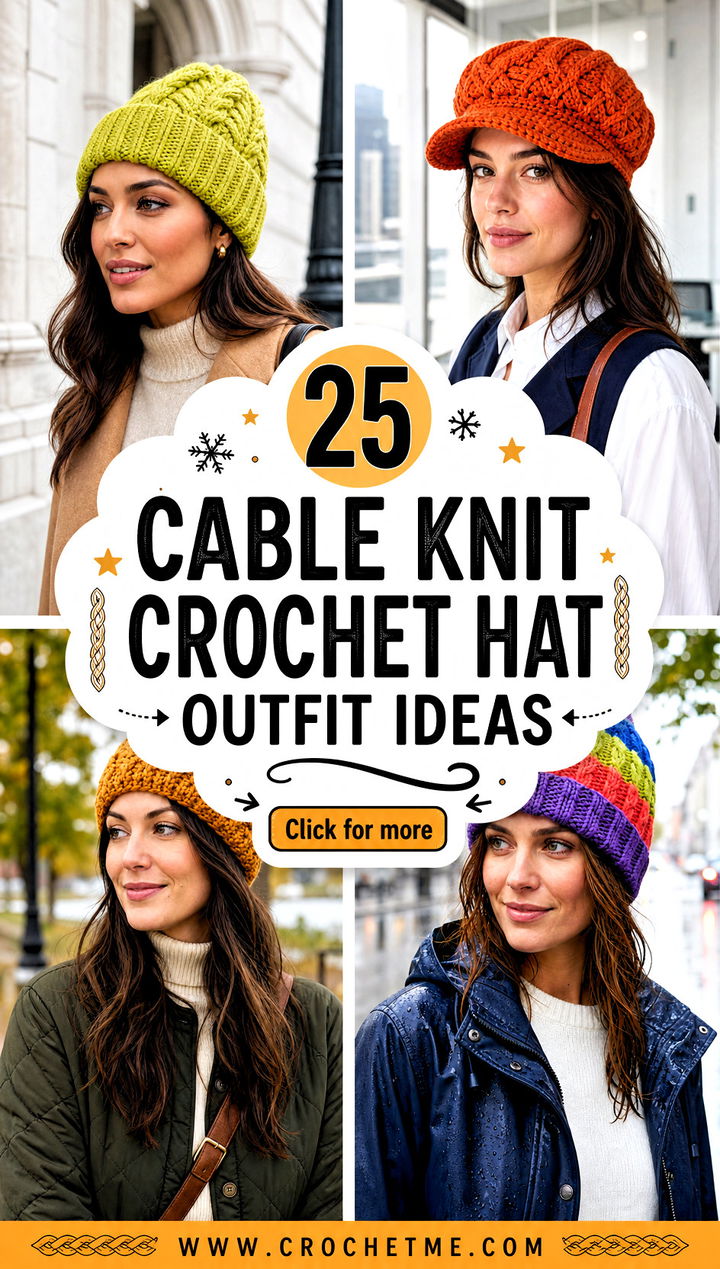 25 Cable Knit Crochet Hat outfit ideas - 25 Cable Knit Crochet Hat outfit ideas