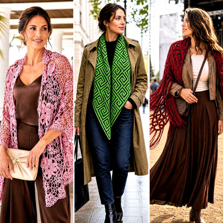 25 Celtic Crochet Shawl Outfit Ideas for Elegant Layering