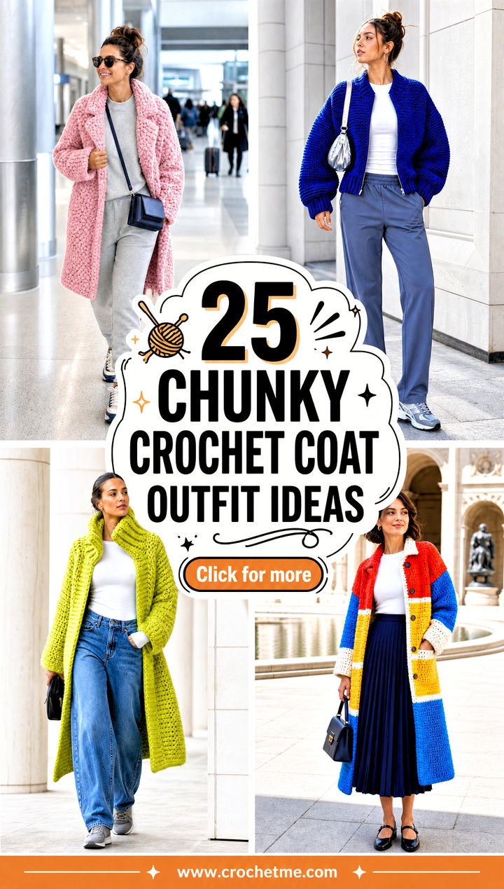 25 Chunky Crochet Coat outfit ideas - 25 Chunky Crochet Coat outfit ideas