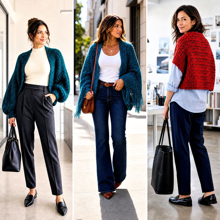 25 Chunky Crochet Shrug Outfit Ideas for Effortless Style