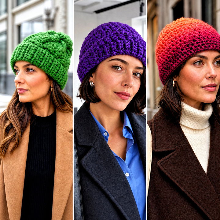 25 Chunky Yarn Crochet Hats Outfit Ideas for Cozy Winter Looks