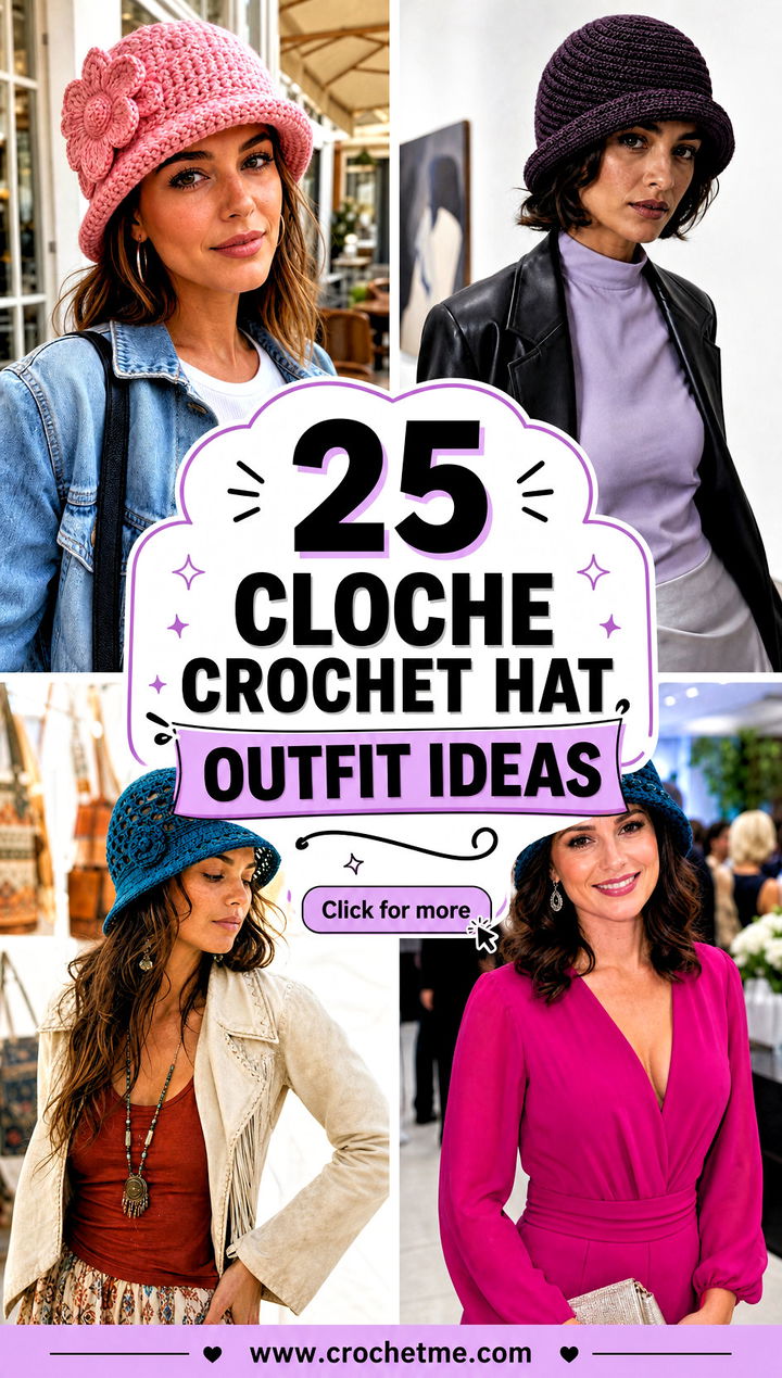 25 Cloche Crochet Hat outfit ideas - 25 Cloche Crochet Hat outfit ideas