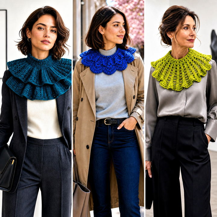 25 Clown Crochet Ruffle Collar Outfit Ideas for Playful Looks