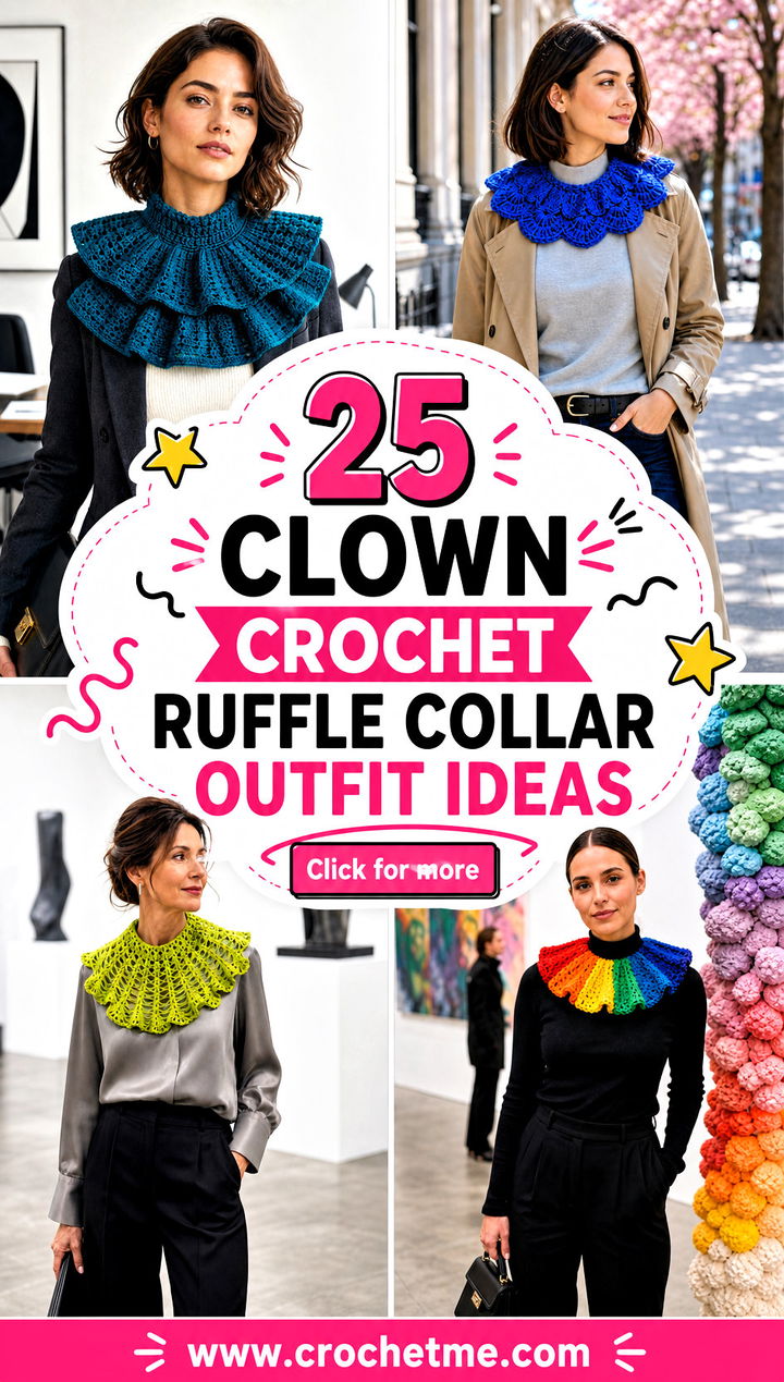 25 Clown Crochet Ruffle Collar outfit ideas - 25 Clown Crochet Ruffle Collar outfit ideas
