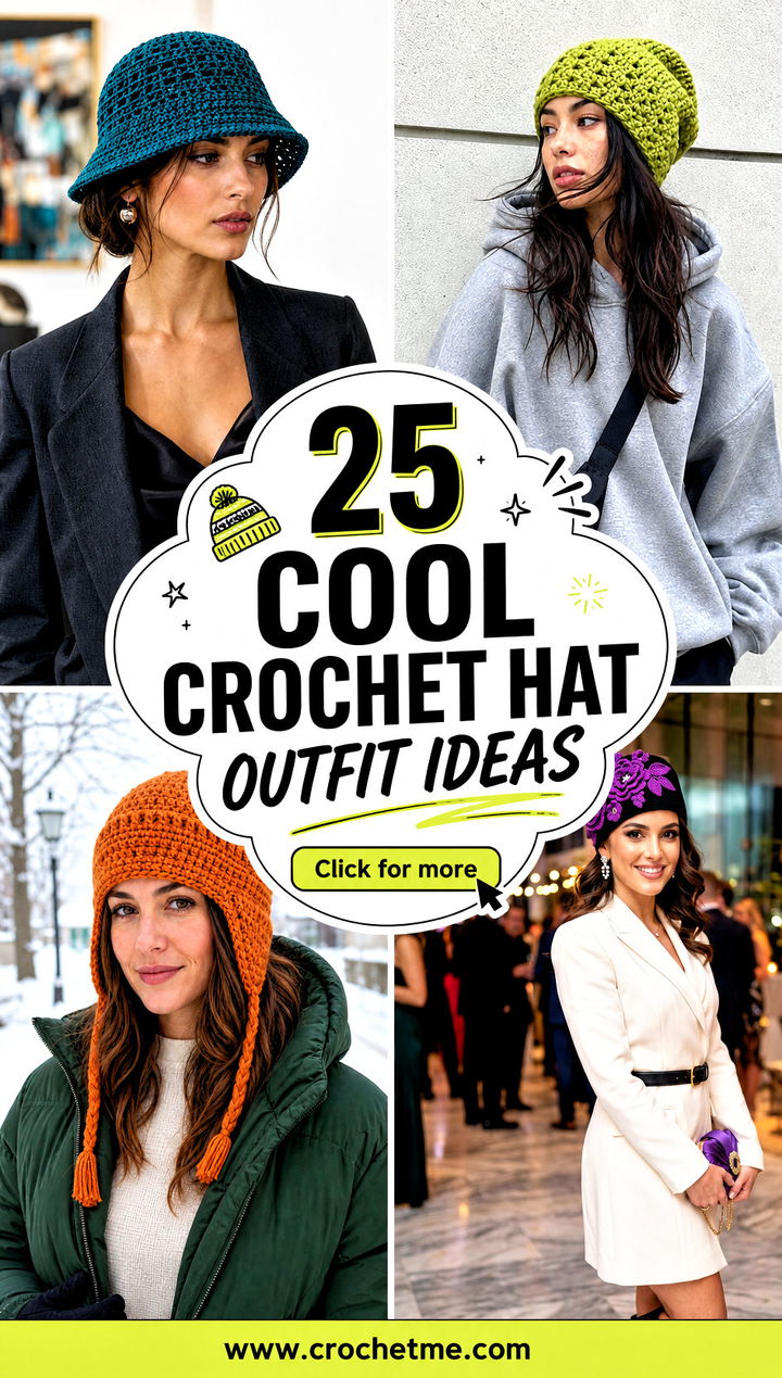 25 Cool Crochet Hat outfit ideas - 25 Cool Crochet Hat outfit ideas